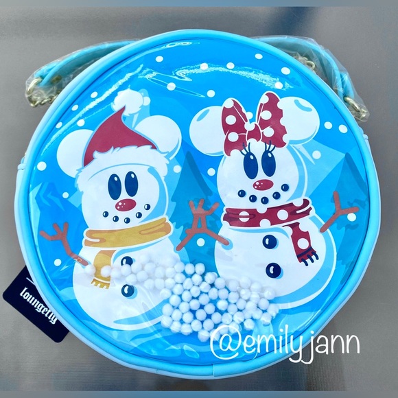 Minnie and Mickey Mouse❄️Snow Globe Crossbody Bag - Picture 1 of 9